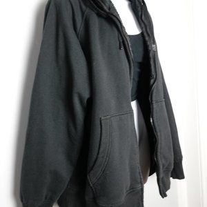 Warm zip-up hoodie jacket